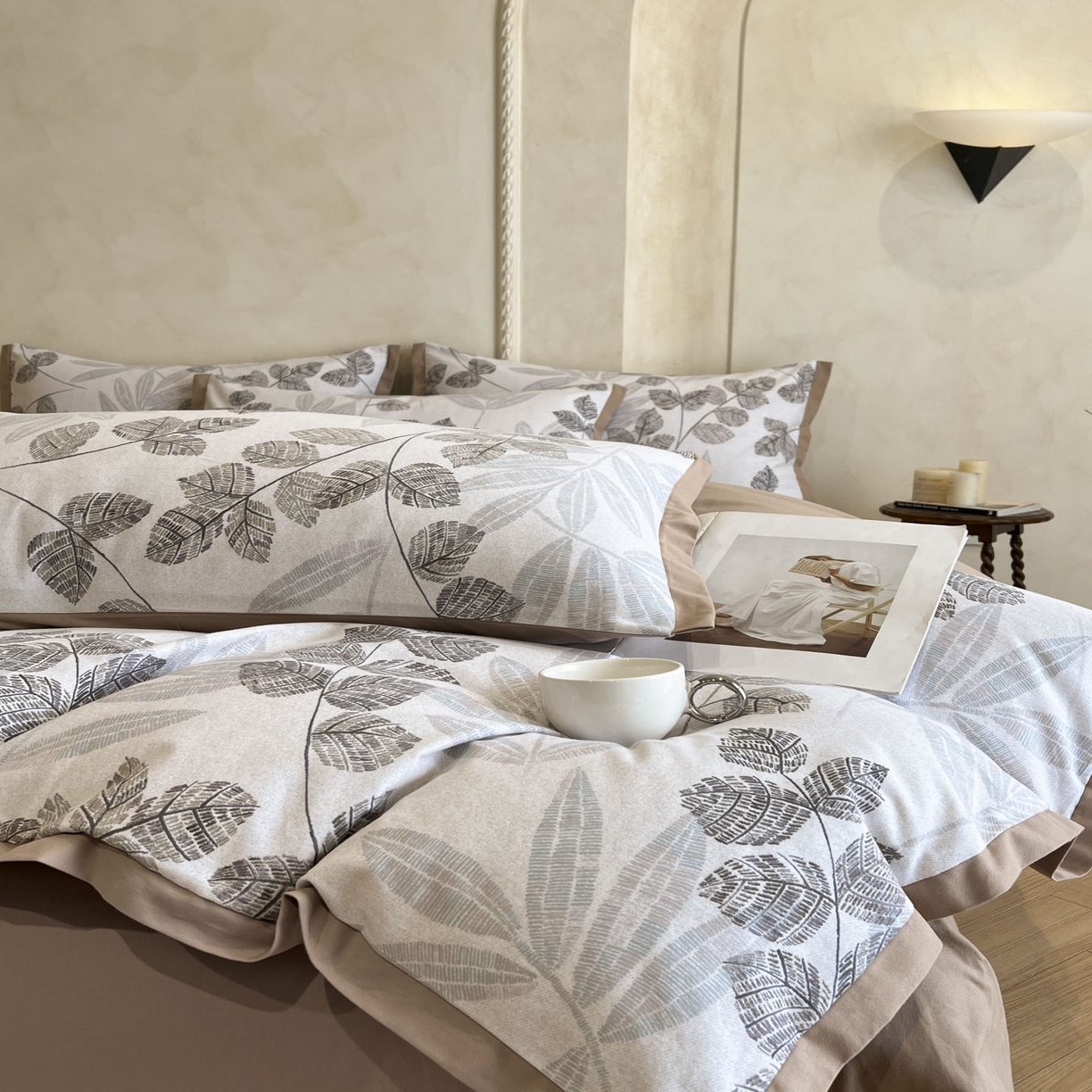 91家纺网 家纺一手货源 找家纺 柠馨2025全棉磨毛印花四件套精致小边款 朱丽叶