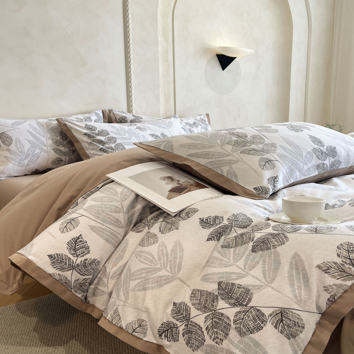 91家纺网 家纺一手货源 找家纺 柠馨2025全棉磨毛印花四件套精致小边款 朱丽叶