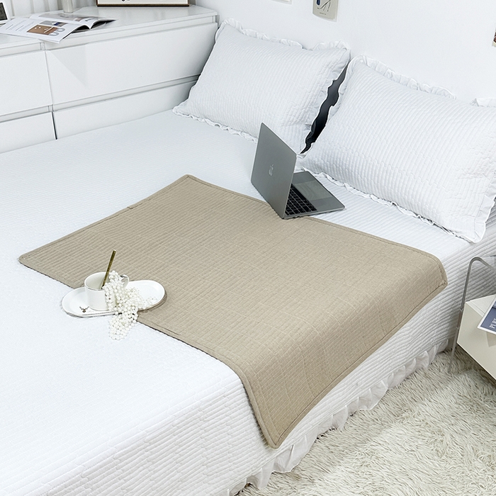 91家纺网 家纺一手货源 找家纺 拾小柒 2025新款全棉色织水洗棉隔脏姨妈垫护理垫床盖 卡其色 防水