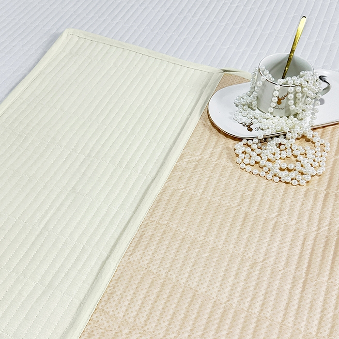 91家纺网 家纺一手货源 找家纺 拾小柒 2025新款全棉色织水洗棉隔脏姨妈垫护理垫床盖 鹅黄色 防水