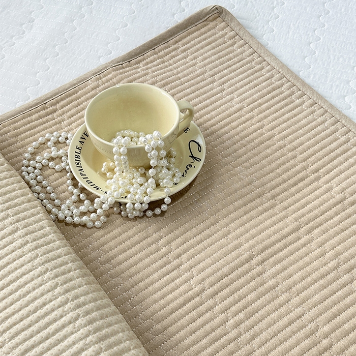 91家纺网 家纺一手货源 找家纺 拾小柒 2025新款全棉色织水洗棉隔脏姨妈垫护理垫床盖 卡其色 不防水