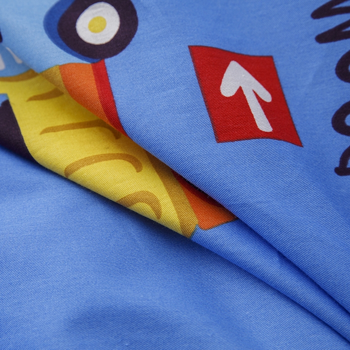 91家纺网 家纺一手货源 找家纺 八零年代 2025新款学生季特惠 全棉幼儿园三件套13372纯棉卡通三件套被套 工程车