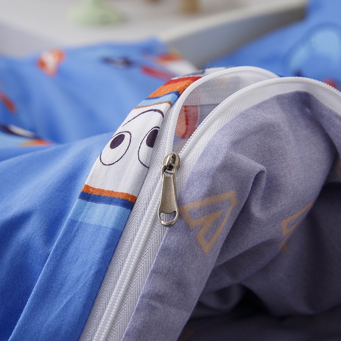 91家纺网 家纺一手货源 找家纺 八零年代 2025新款学生季特惠 全棉幼儿园三件套13372纯棉卡通三件套被套 工程车