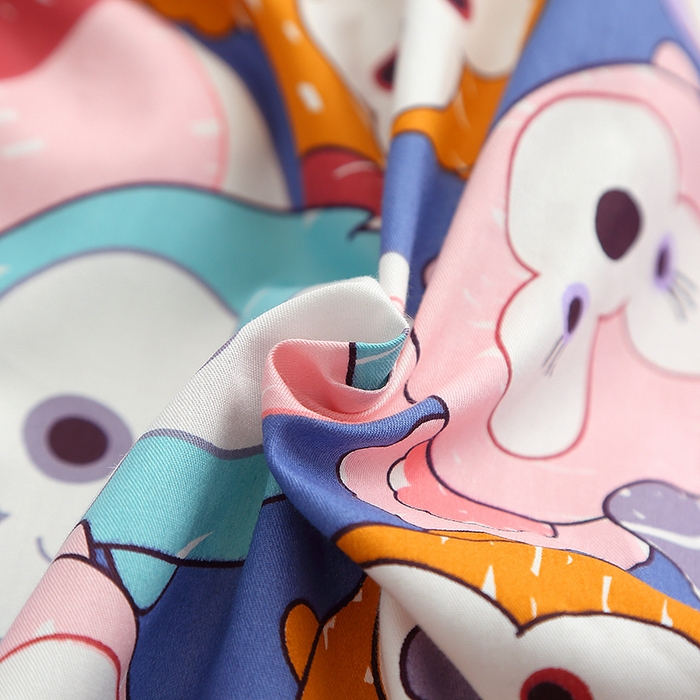 91家纺网 家纺一手货源 找家纺 八零年代 2025新款学生季特惠 全棉幼儿园三件套13372纯棉卡通三件套被套  露露兔