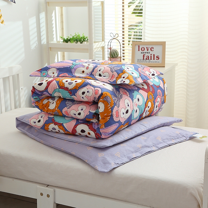 91家纺网 家纺一手货源 找家纺 八零年代 2025新款学生季特惠 全棉幼儿园三件套13372纯棉卡通三件套被套  露露兔