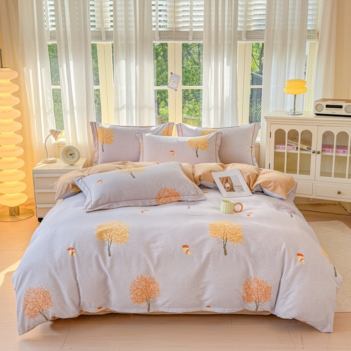 91家纺网 家纺一手货源 找家纺 铭浩 2025新款纯棉棉加厚磨毛升级喷气面料全棉四件套三件套意韵东方