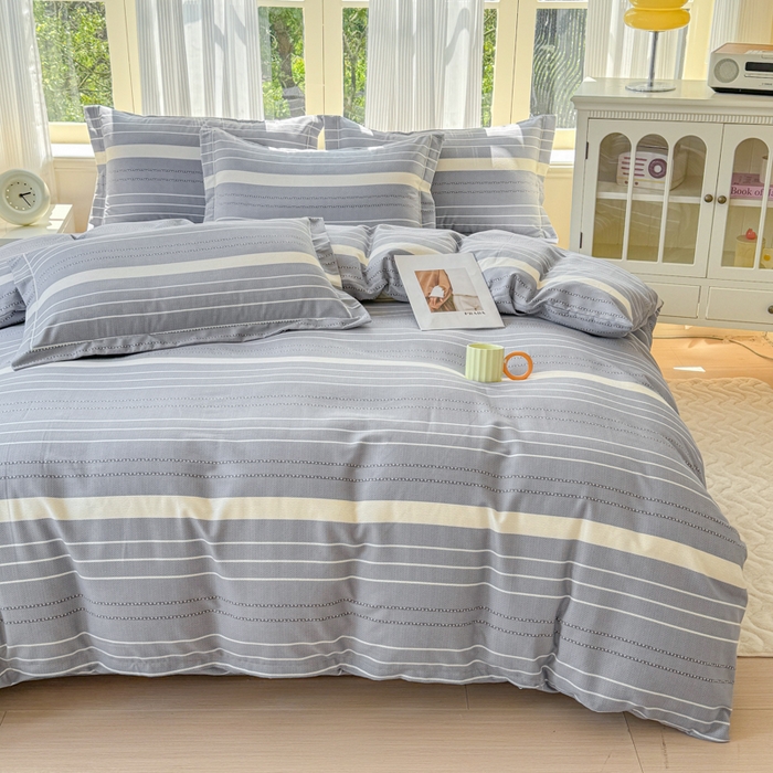 91家纺网 家纺一手货源 找家纺 铭浩 2025新款纯棉棉加厚磨毛升级喷气面料全棉四件套三件套芬利