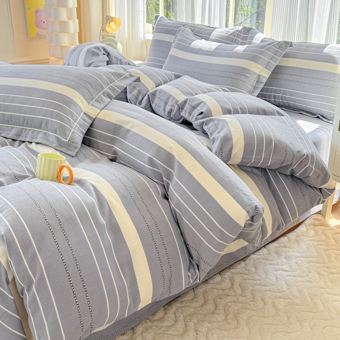 91家纺网 家纺一手货源 找家纺 铭浩 2025新款纯棉棉加厚磨毛升级喷气面料全棉四件套三件套芬利