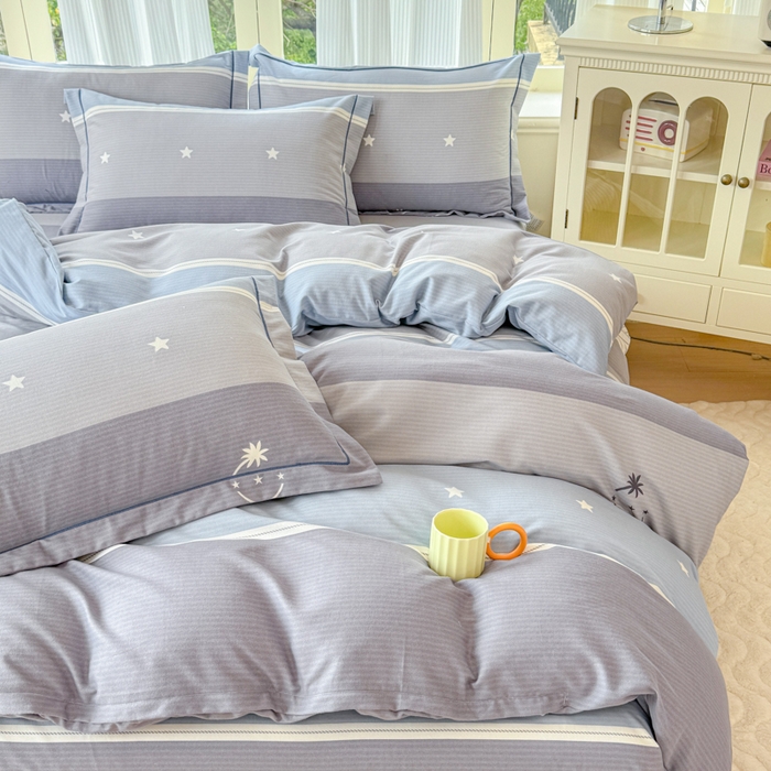 91家纺网 家纺一手货源 找家纺 铭浩 2025新款纯棉棉加厚磨毛升级喷气面料全棉四件套三件套格利亚