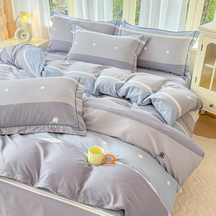 91家纺网 家纺一手货源 找家纺 铭浩 2025新款纯棉棉加厚磨毛升级喷气面料全棉四件套三件套格利亚