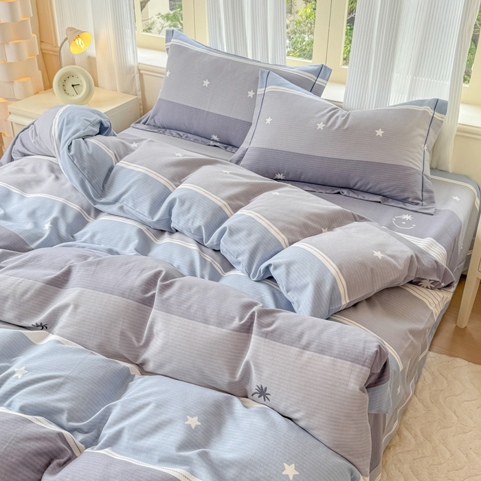 91家纺网 家纺一手货源 找家纺 铭浩 2025新款纯棉棉加厚磨毛升级喷气面料全棉四件套三件套格利亚