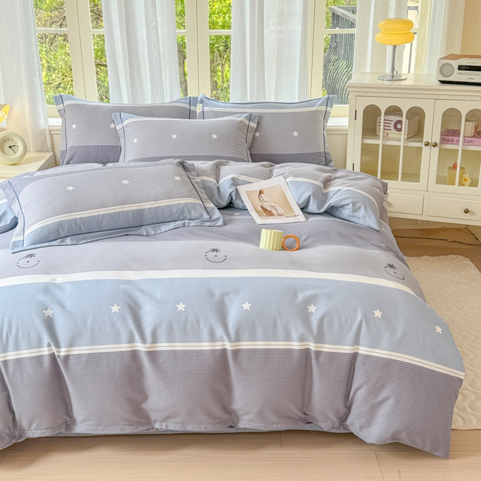 91家纺网 家纺一手货源 找家纺 铭浩 2025新款纯棉棉加厚磨毛升级喷气面料全棉四件套三件套格利亚