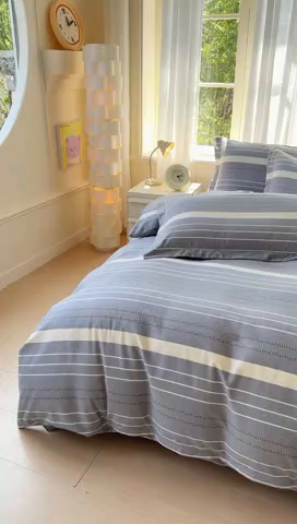 91家纺网 家纺一手货源 找家纺 铭浩 2025新款纯棉棉加厚磨毛升级喷气面料全棉四件套三件套格利亚