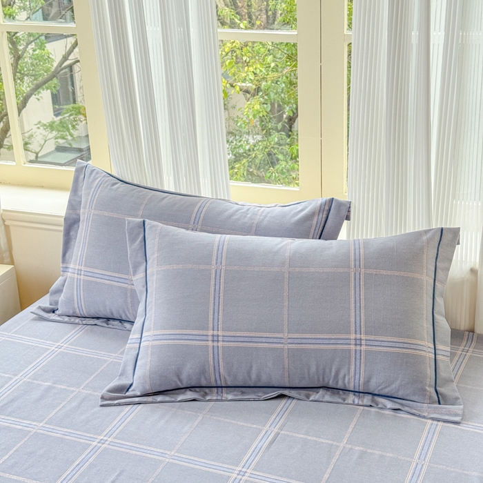 91家纺网 家纺一手货源 找家纺 铭浩 2025新款纯棉棉加厚磨毛升级喷气面料全棉四件套三件套莫里特－灰