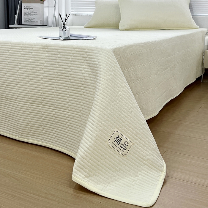 91家纺网 家纺一手货源 找家纺 （总）拾小柒 2025新款全棉色织水洗棉防滑夹棉床盖三四件套