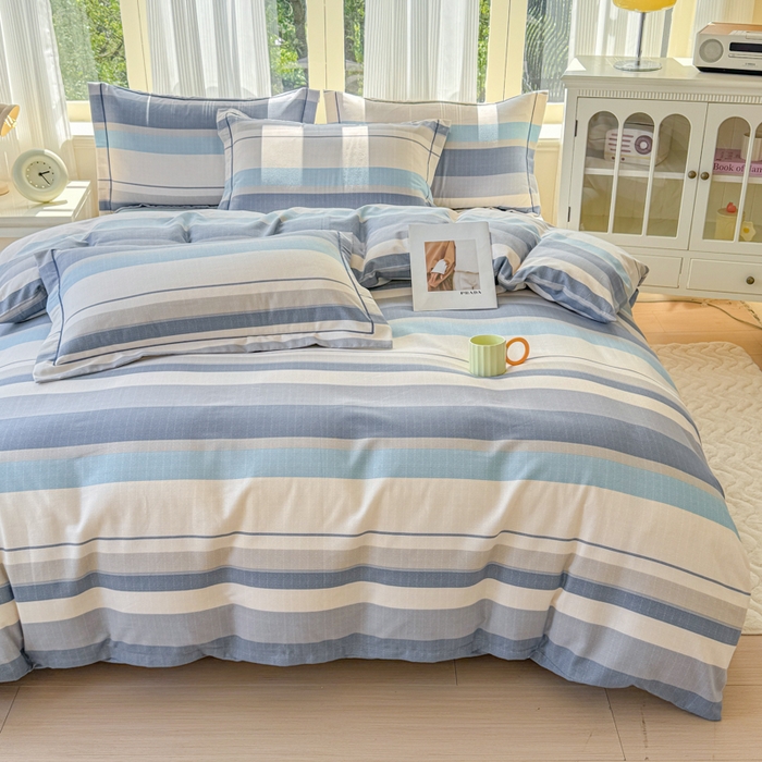 91家纺网 家纺一手货源 找家纺 铭浩 2025新款纯棉棉加厚磨毛升级喷气面料全棉四件套三件套品质生活