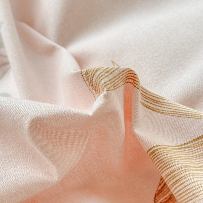 91家纺网 家纺一手货源 找家纺 铭浩 2025新款纯棉棉加厚磨毛升级喷气面料全棉四件套三件套芊芊叶语