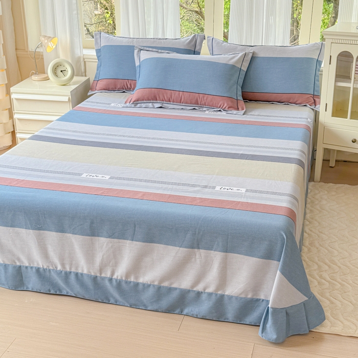 91家纺网 家纺一手货源 找家纺 铭浩 2025新款纯棉棉加厚磨毛升级喷气面料全棉四件套三件套万华镜