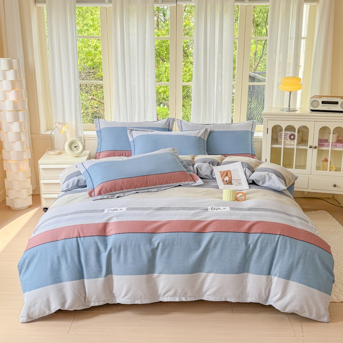 铭浩 2025新款纯棉棉加厚磨毛升级喷气面料全棉四件套三件套万华镜