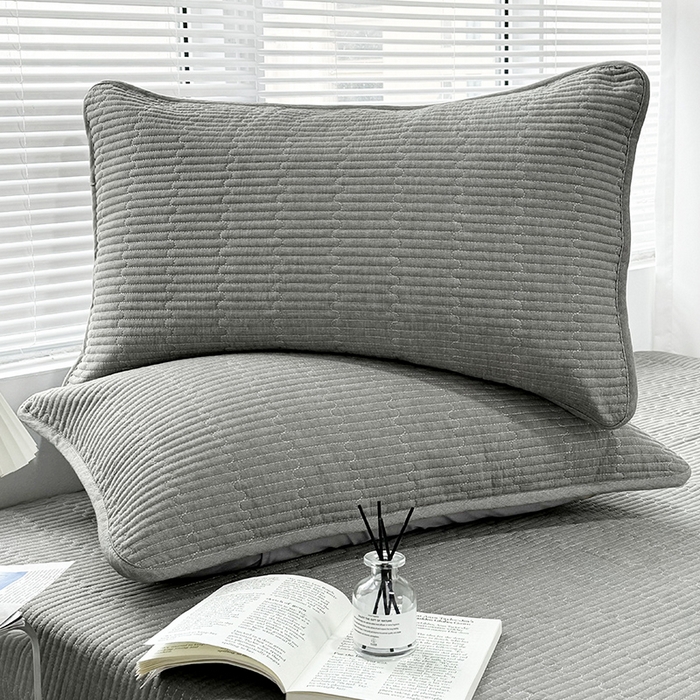 91家纺网 家纺一手货源 找家纺 （总）拾小柒 2025新款全棉色织水洗棉夹棉隔脏污枕套