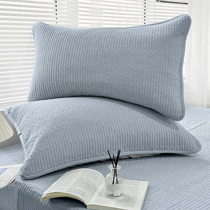 91家纺网 家纺一手货源 找家纺 （总）拾小柒 2025新款全棉色织水洗棉夹棉隔脏污枕套