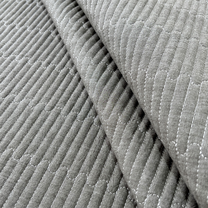 91家纺网 家纺一手货源 找家纺 拾小柒 2025新款全棉色织水洗棉夹棉隔脏污枕套 青灰色