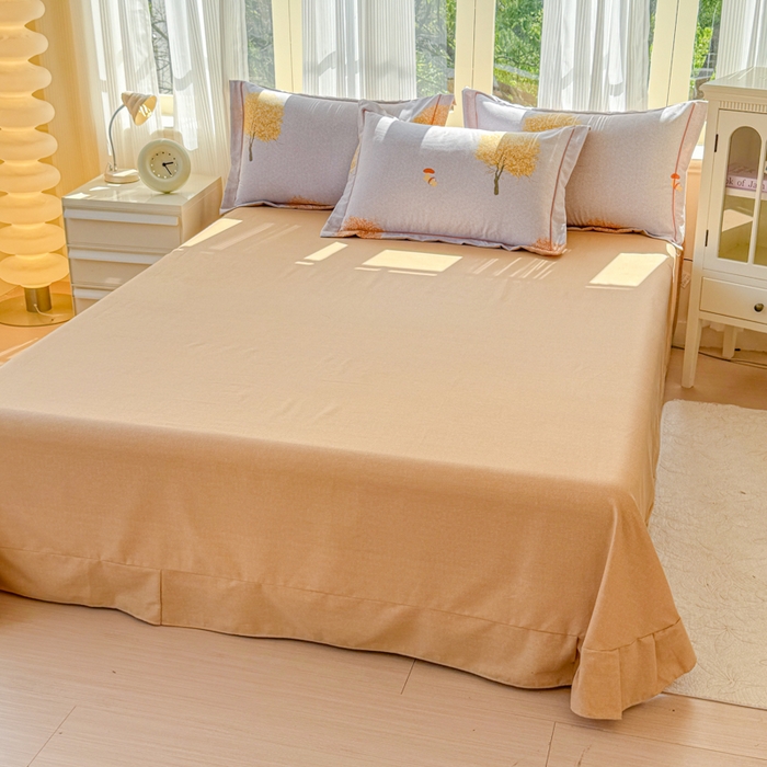 91家纺网 家纺一手货源 找家纺 铭浩 2025新款纯棉棉加厚磨毛升级喷气面料全棉四件套三件套意韵东方