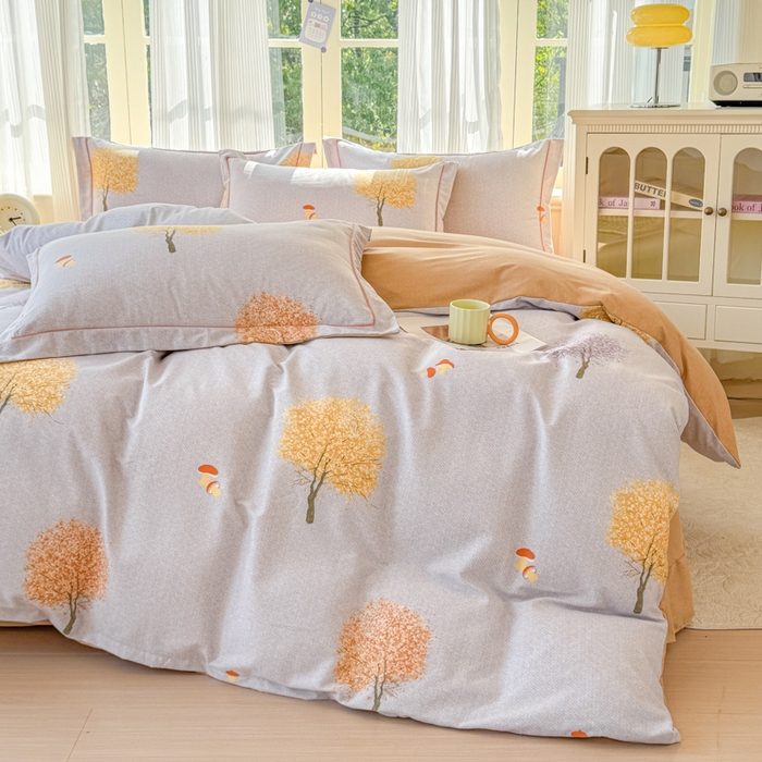 91家纺网 家纺一手货源 找家纺 铭浩 2025新款纯棉棉加厚磨毛升级喷气面料全棉四件套三件套意韵东方