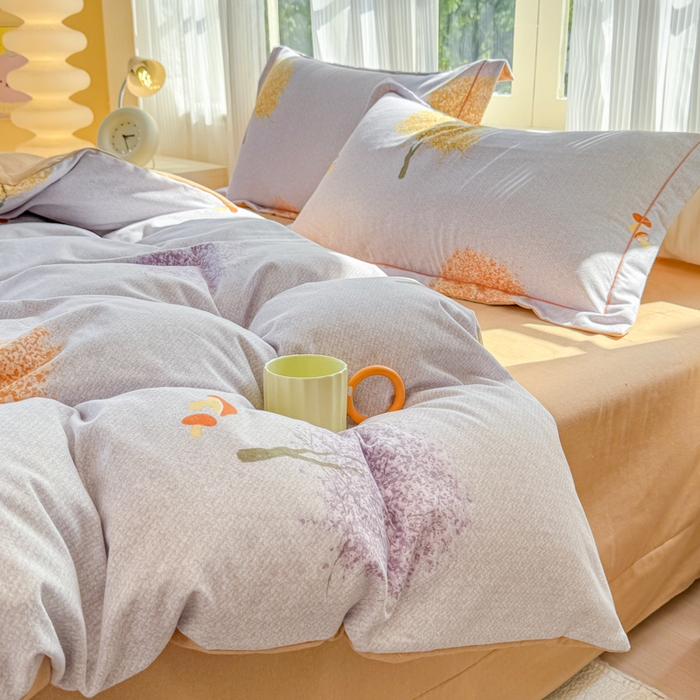 91家纺网 家纺一手货源 找家纺 铭浩 2025新款纯棉棉加厚磨毛升级喷气面料全棉四件套三件套意韵东方