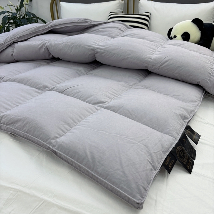 91家纺网 家纺一手货源 找家纺 太阳羽家纺 2025新款糯棉被保暖被冬被被芯被壳 糯灰