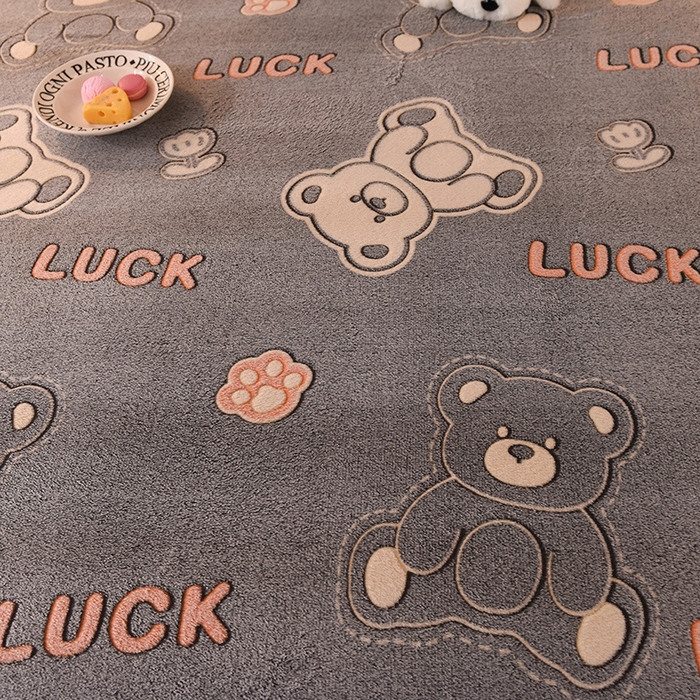 91家纺网 家纺一手货源 找家纺 慕梵家居2025新款雪花绒床笠 泰迪熊