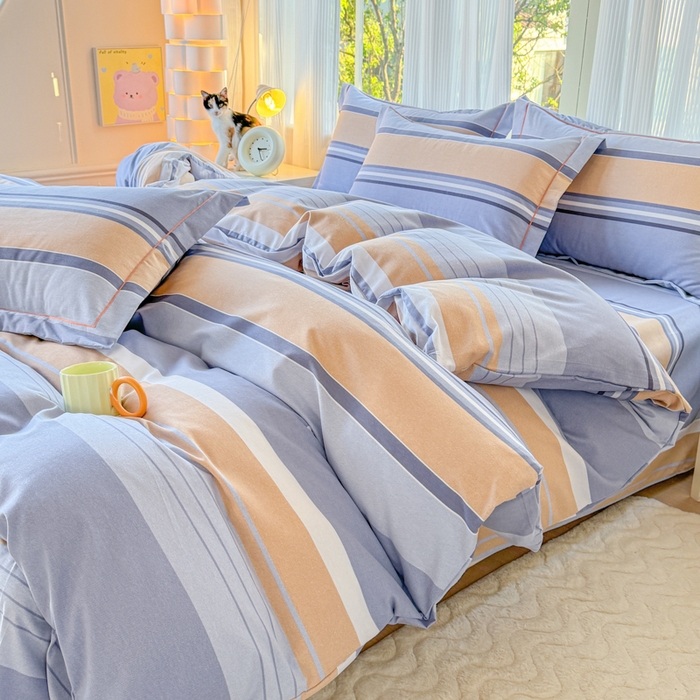 91家纺网 家纺一手货源 找家纺 （总）铭浩 2025新款纯棉棉加厚磨毛升级喷气面料全棉四件套三件套