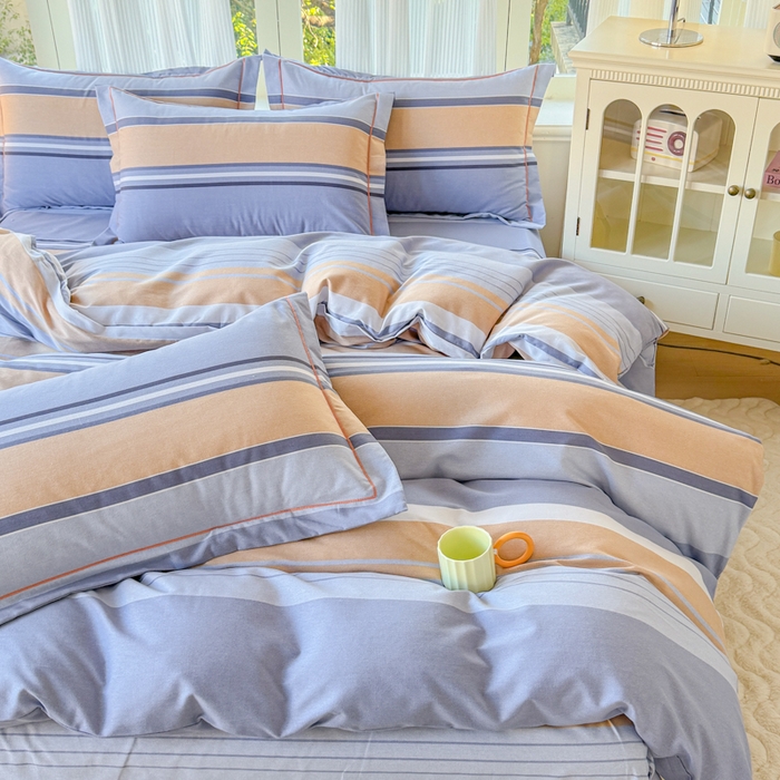 91家纺网 家纺一手货源 找家纺 （总）铭浩 2025新款纯棉棉加厚磨毛升级喷气面料全棉四件套三件套