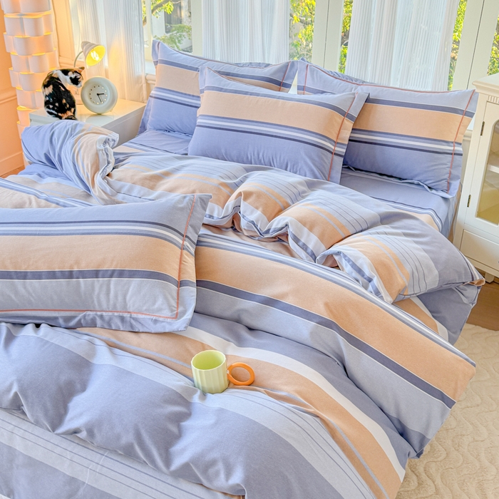 91家纺网 家纺一手货源 找家纺 （总）铭浩 2025新款纯棉棉加厚磨毛升级喷气面料全棉四件套三件套