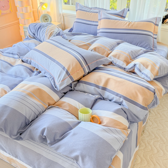 91家纺网 家纺一手货源 找家纺 （总）铭浩 2025新款纯棉棉加厚磨毛升级喷气面料全棉四件套三件套