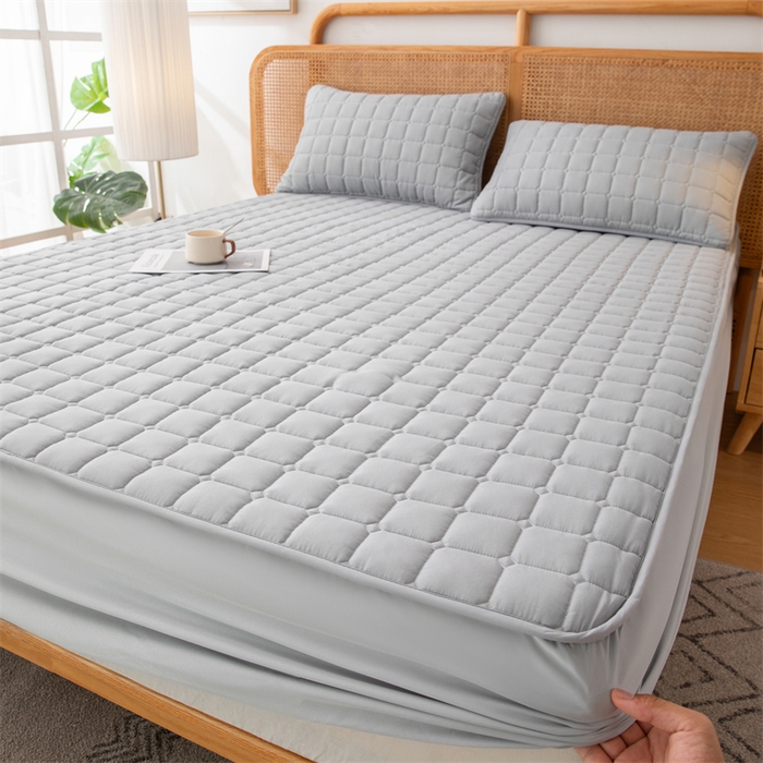 91家纺网 家纺一手货源 找家纺 （总）拾小柒 2025新款A类原棉大豆纤维加厚床褥子床垫保护垫床笠款