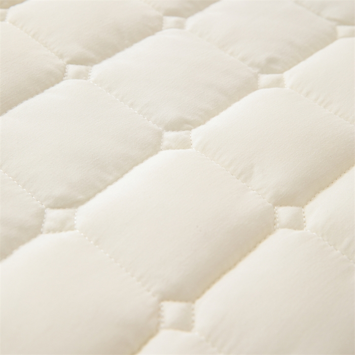 91家纺网 家纺一手货源 找家纺 拾小柒 2025新款A类原棉大豆纤维加厚床褥子床垫保护垫床笠款 浅米色