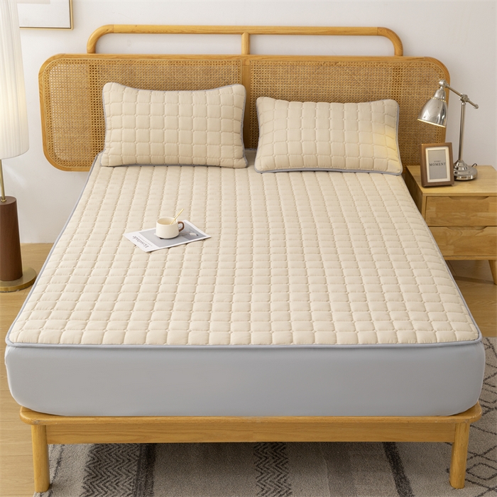 91家纺网 家纺一手货源 找家纺 （总）拾小柒 2025新款A类原棉大豆纤维加厚床褥子床垫保护垫床笠款