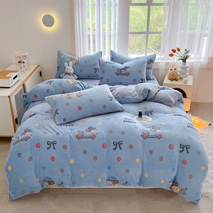 91家纺网 家纺一手货源 找家纺 （总）慕梵家居2025新款雪花绒被套牛奶绒单被罩