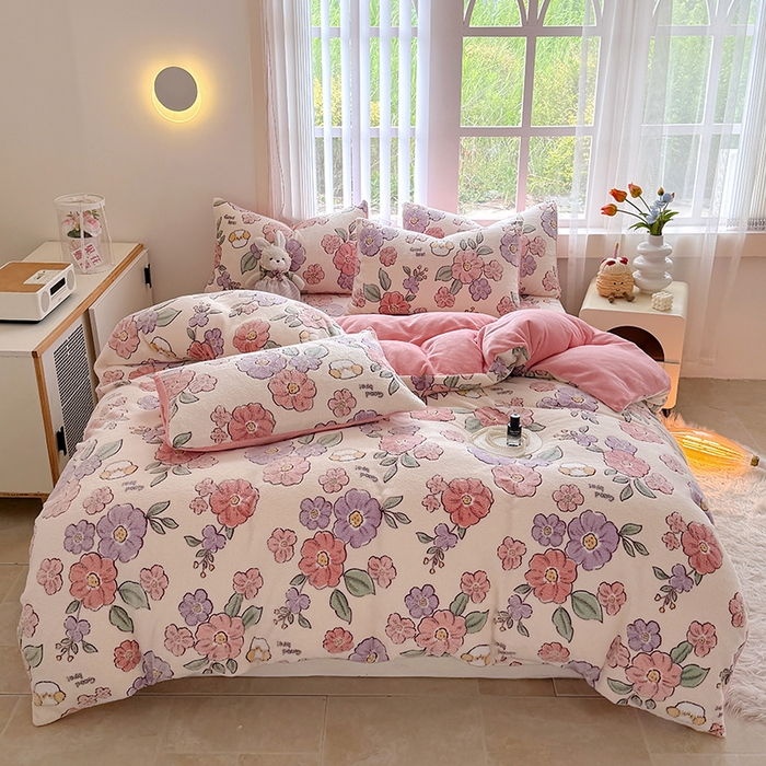 91家纺网 家纺一手货源 找家纺 （总）慕梵家居2025新款雪花绒被套牛奶绒单被罩