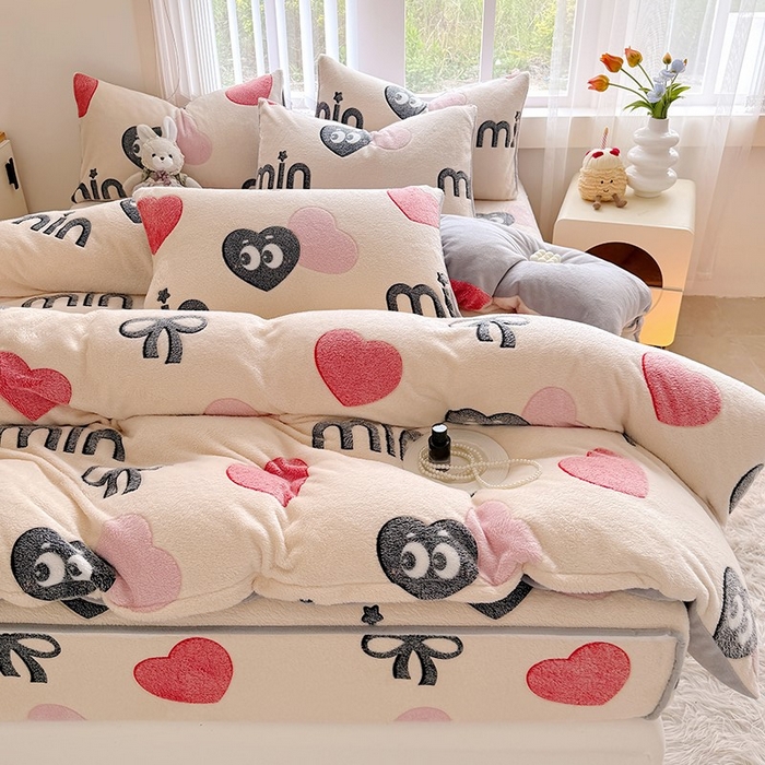 91家纺网 家纺一手货源 找家纺 （总）慕梵家居2025新款雪花绒被套牛奶绒单被罩