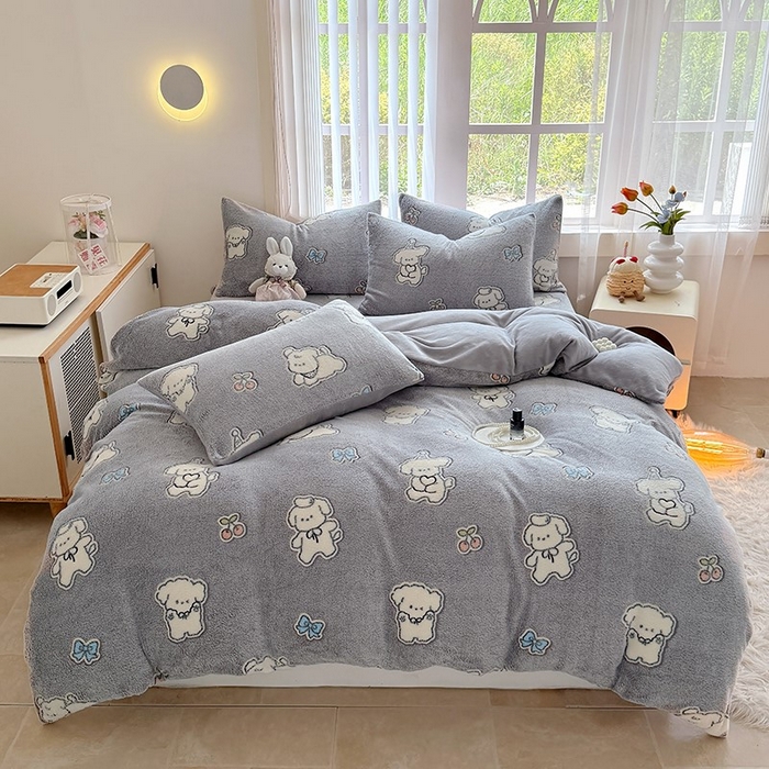 慕梵家居2025新款雪花绒被套 汪汪旋风