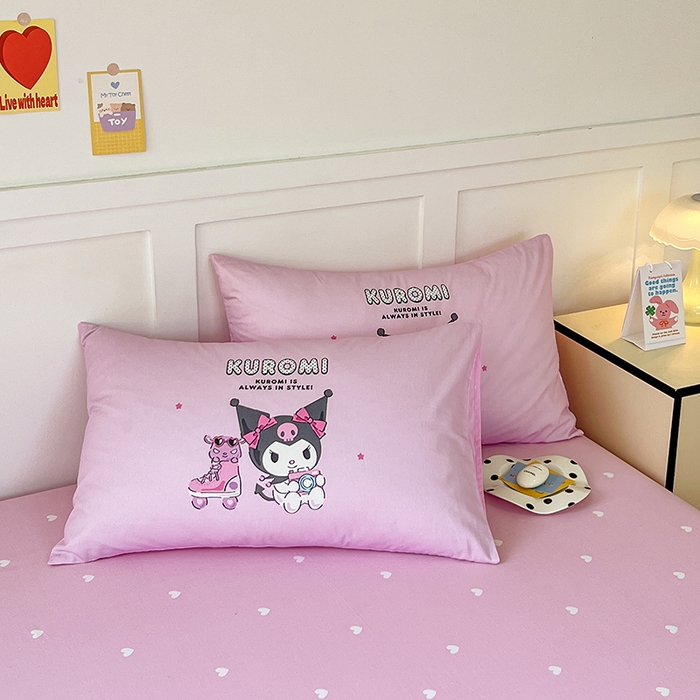 91家纺网 家纺一手货源 找家纺 （总）玉元坊 2025新款大版三丽鸥系列全棉纯棉床单纯棉床裙三四件套简约款