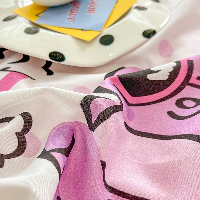 91家纺网 家纺一手货源 找家纺 （总）玉元坊 2025新款大版三丽鸥系列全棉纯棉床单纯棉床裙三四件套简约款