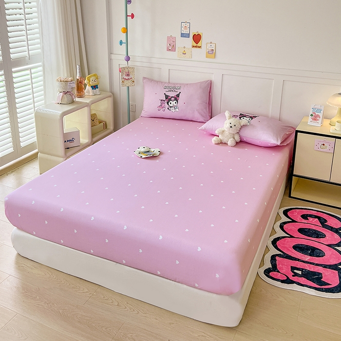 91家纺网 家纺一手货源 找家纺 （总）玉元坊 2025新款大版三丽鸥系列全棉纯棉床单纯棉床裙三四件套简约款