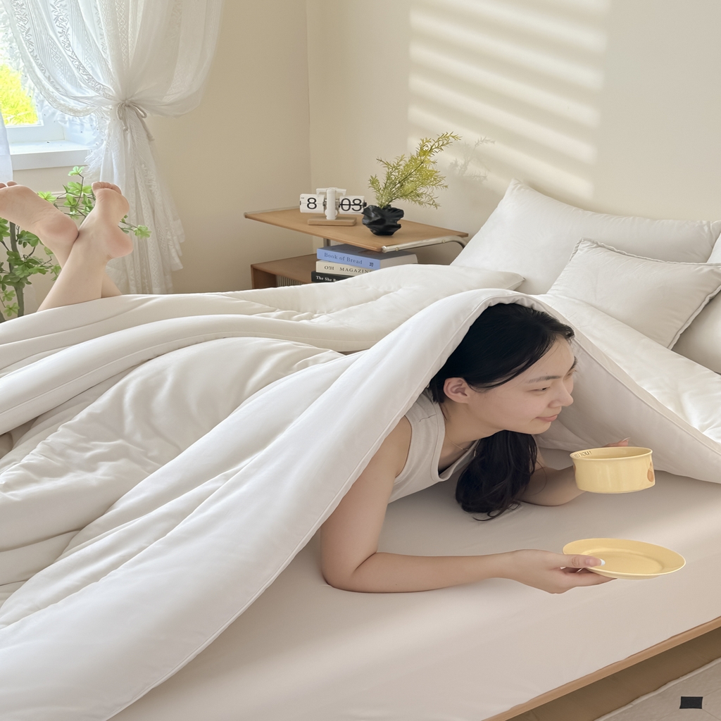 91家纺网 家纺一手货源 找家纺 （总）尊妙被业2025新款全棉棉花被-云朵不染	