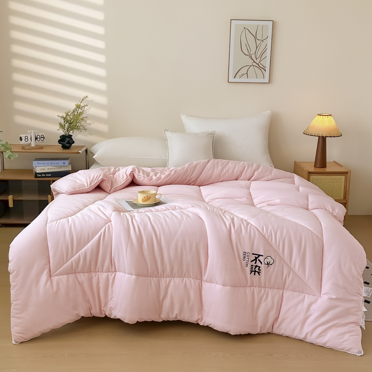 91家纺网 家纺一手货源 找家纺 尊妙被业2026新款全棉棉花被-云朵不染	 云朵不染-全棉粉