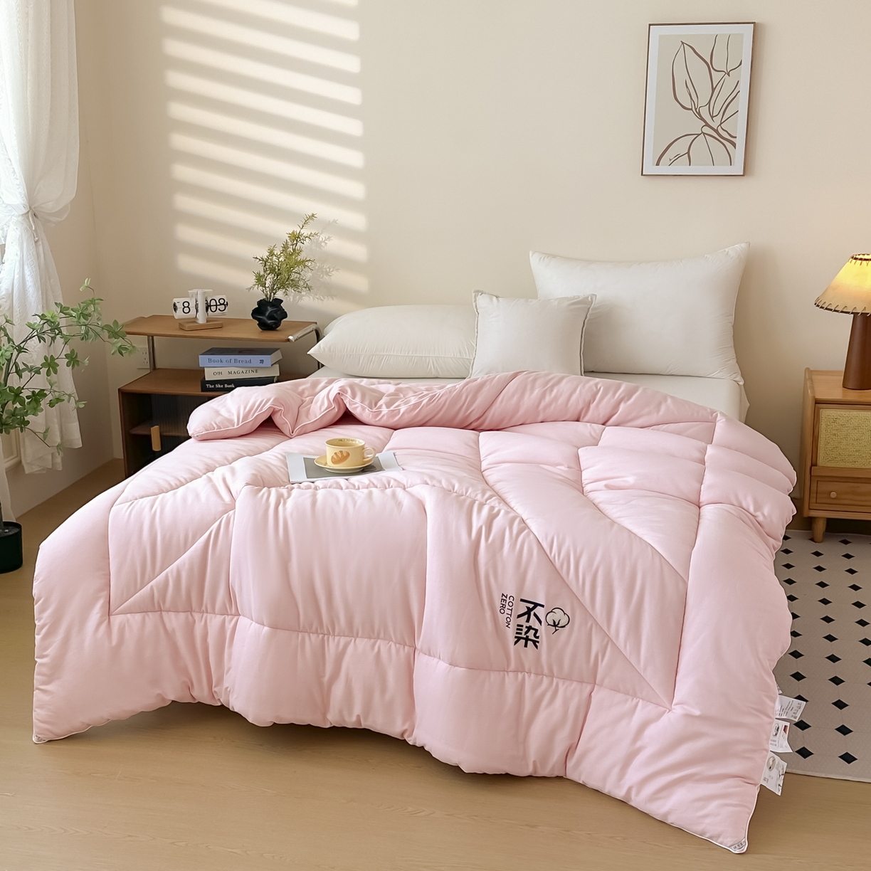 91家纺网 家纺一手货源 找家纺 尊妙被业2026新款全棉棉花被-云朵不染	 云朵不染-全棉粉