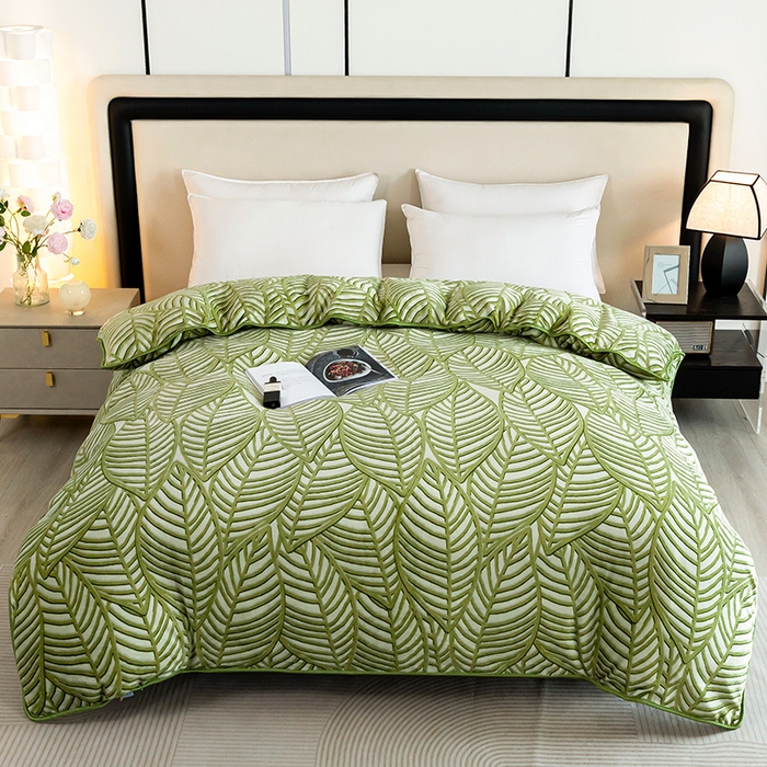 91家纺网 家纺一手货源 找家纺 （总）博兰蒂 2025新款床裙款高克重牛奶绒印花单被套