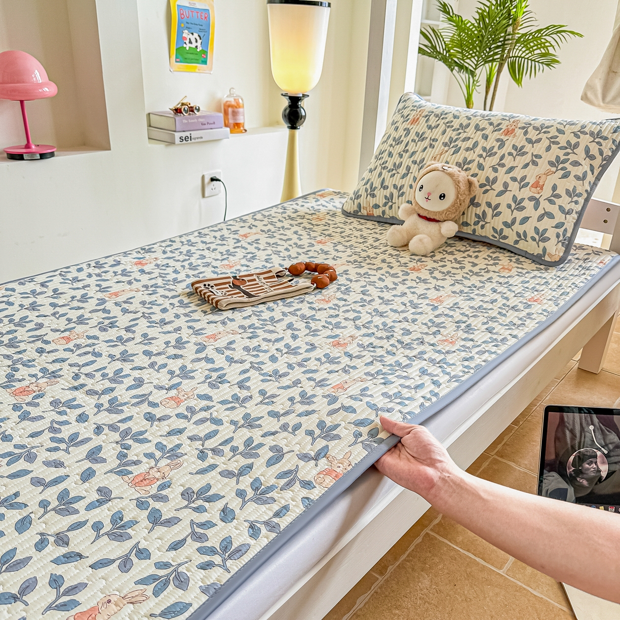 恒尚居 2025新款A类全棉印花夹棉床盖四季款-系列一 【菲菲兔】全棉-四季款